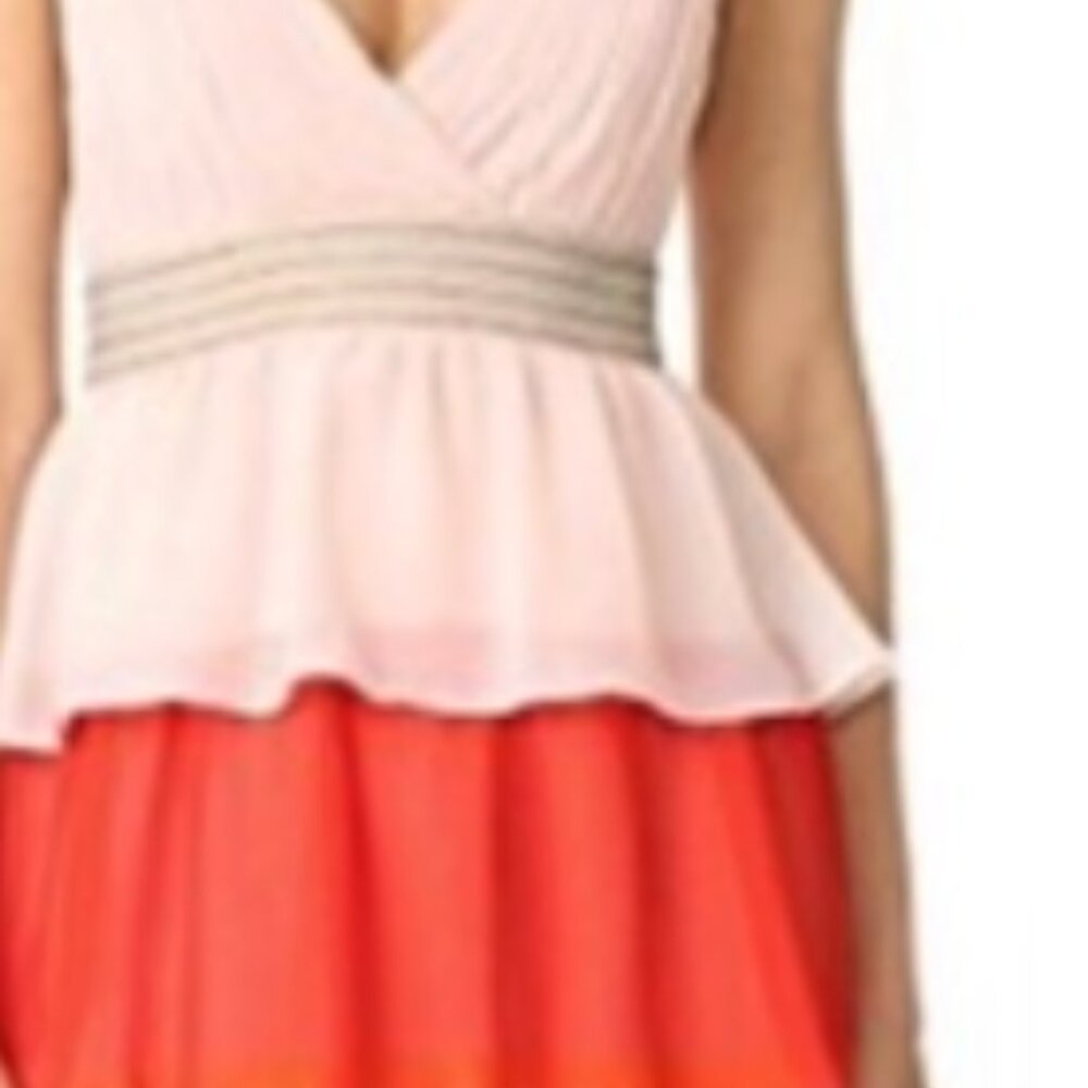 Alice + Olivia 2025 "Luba" Tiered Chiffon Rainbow Gown sz 4 - Picture 7 of 12